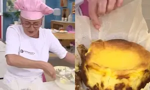 Eva Arguiñano prepara una deliciosa tarta de queso. La imagen muestra el proceso y el resultado final de esta tarta de queso.